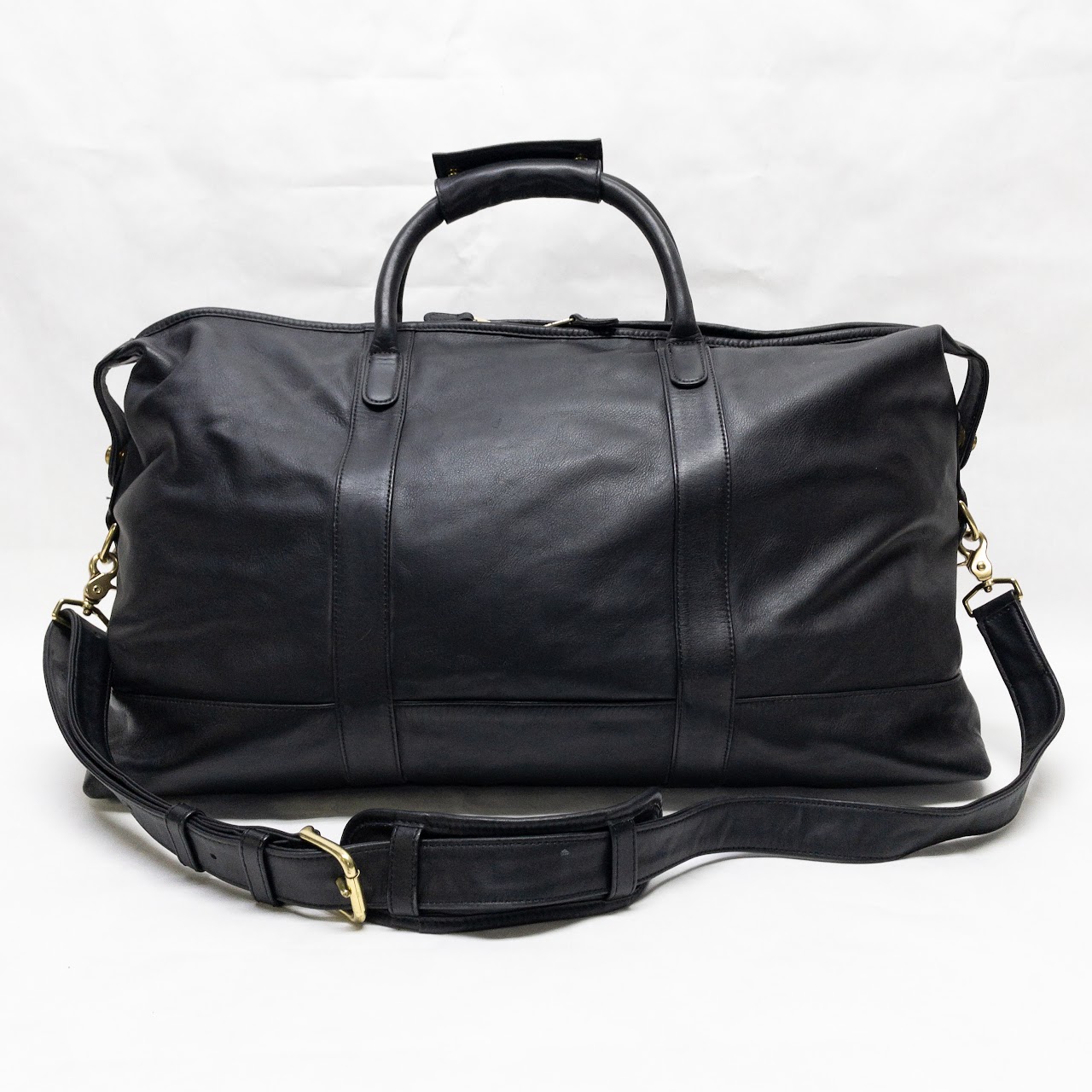 Coach Black Leather Duffel Bag