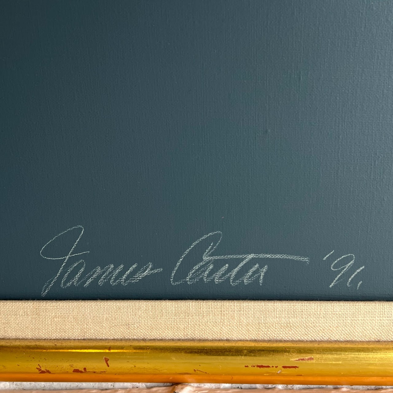 James Carter 'Black Board Piece (Toucan)' Signed Oil Painting