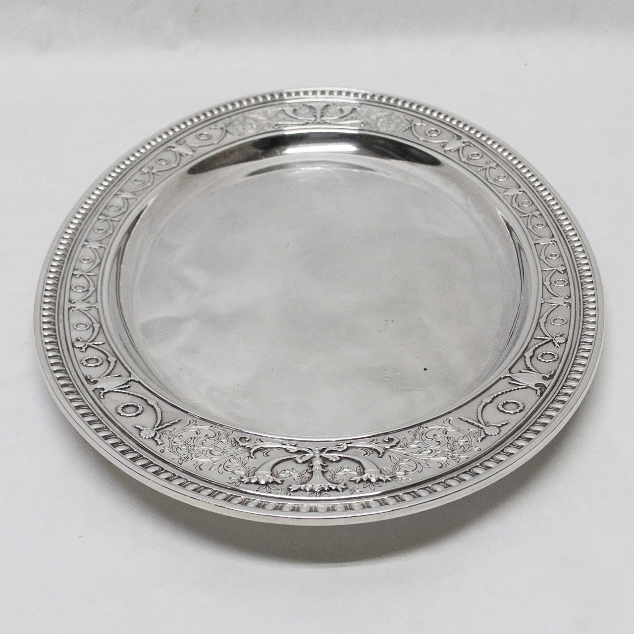 Sterling Silver Decorated Oval Platter