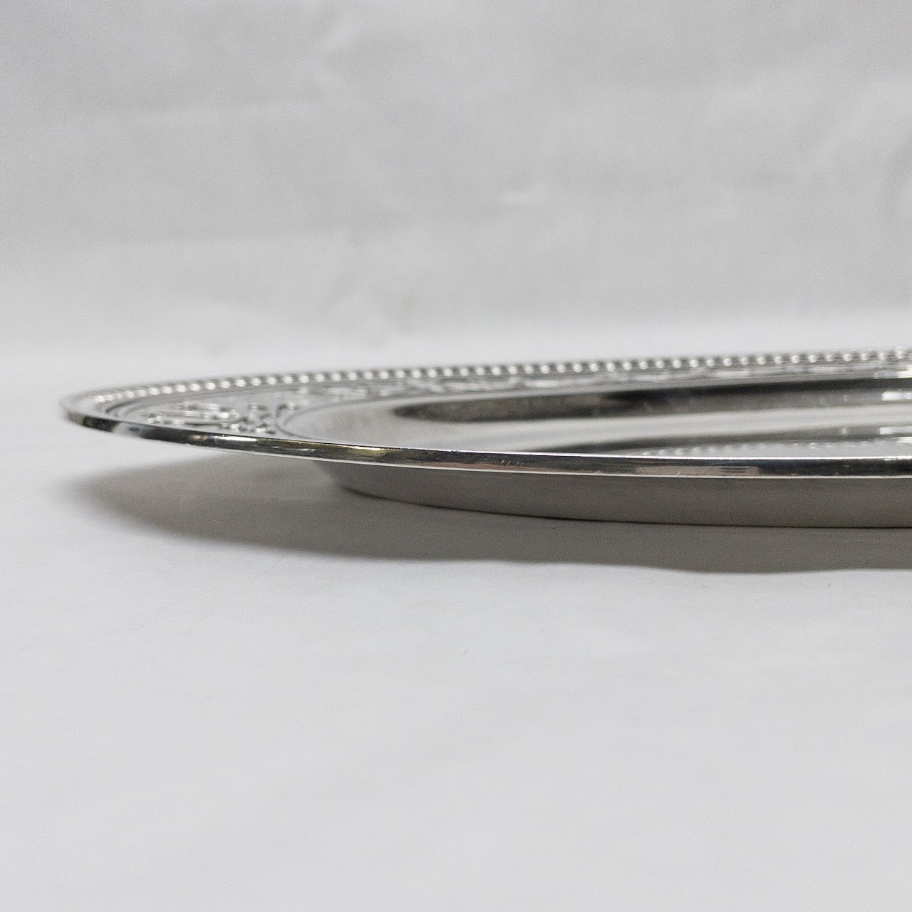 Sterling Silver Decorated Oval Platter