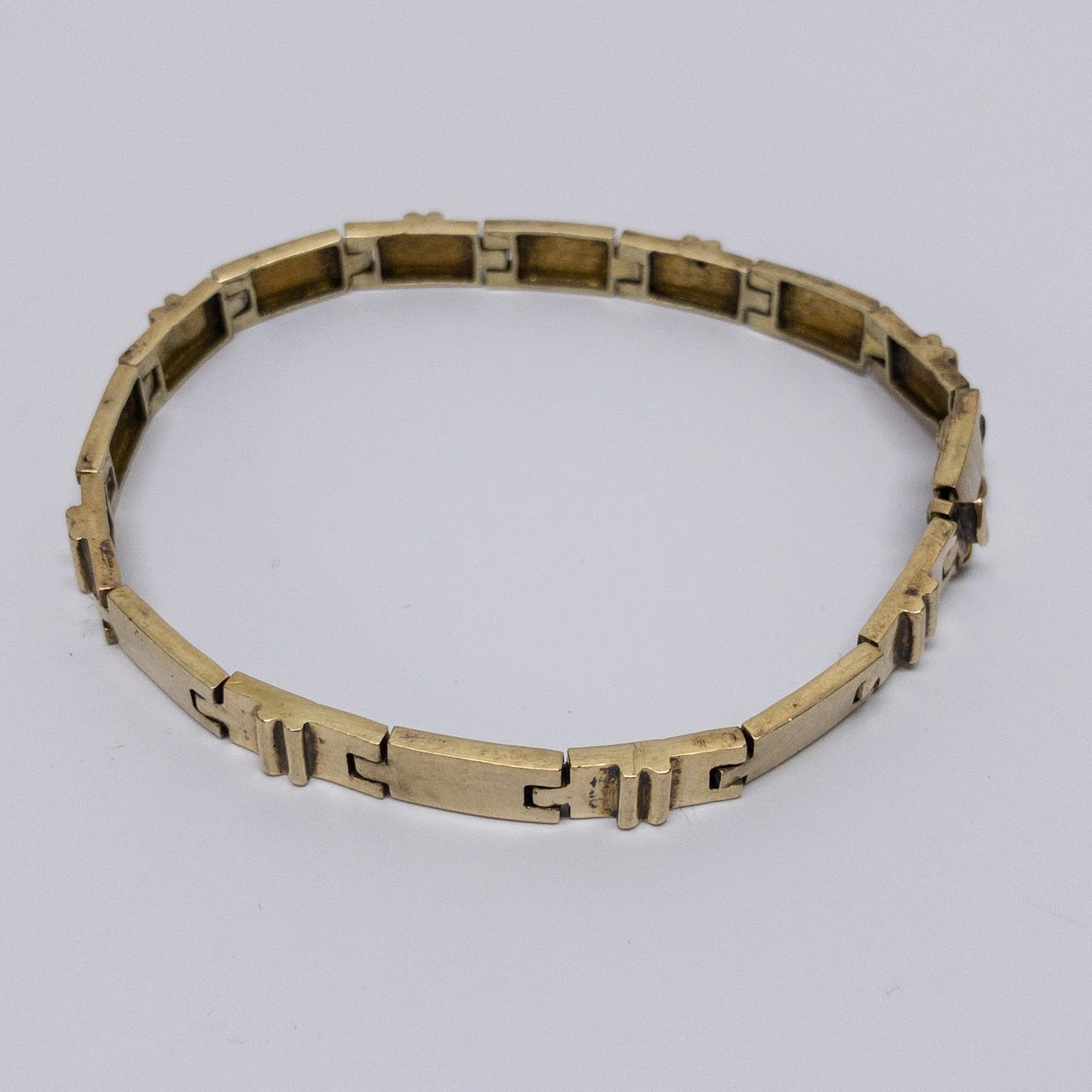 14K Gold Interlocking Link Bracelet