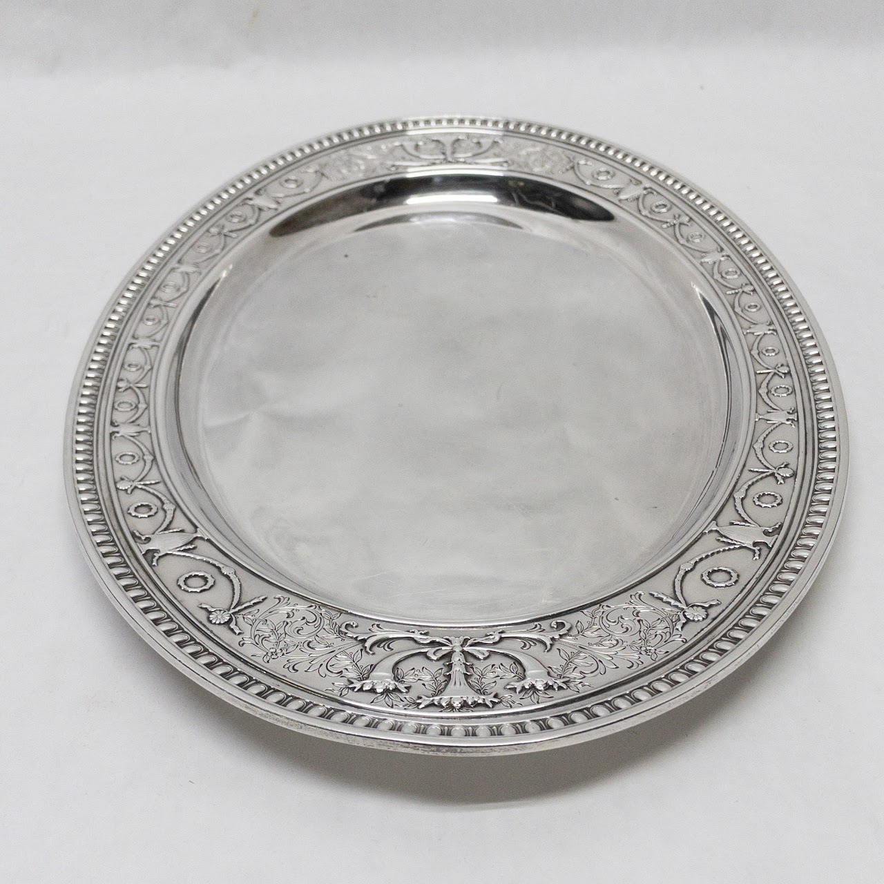 Sterling Silver Decorated Oval Platter