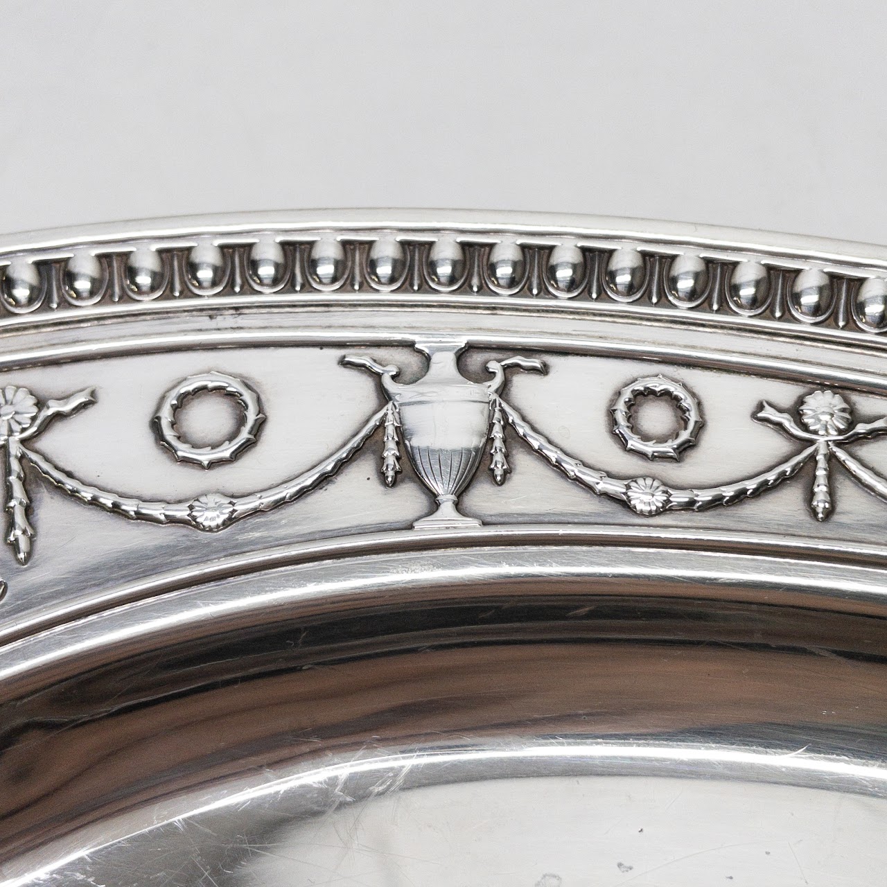 Sterling Silver Decorated Oval Platter