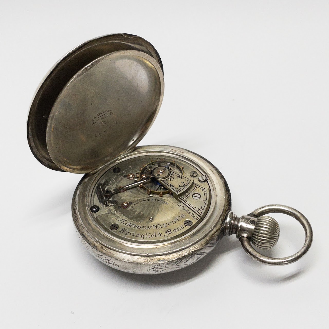 Hampden Watch Co. Coin Silver Pocket Watch