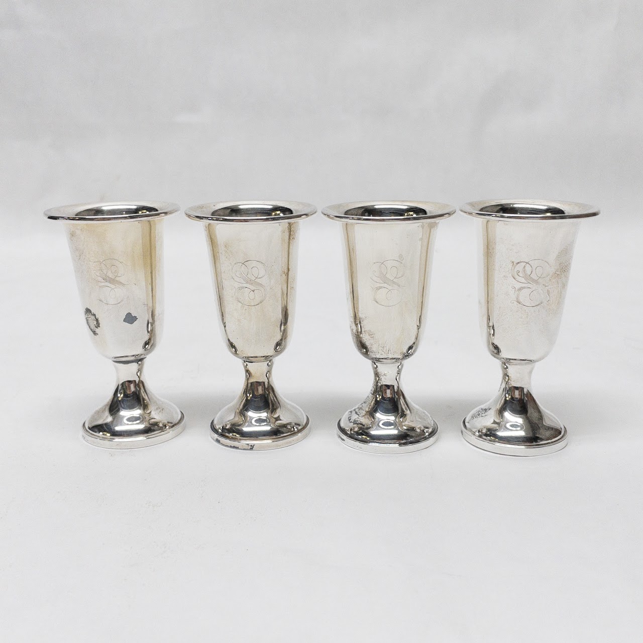 Sterling Silver Weighted Base Aperitif Cup Set