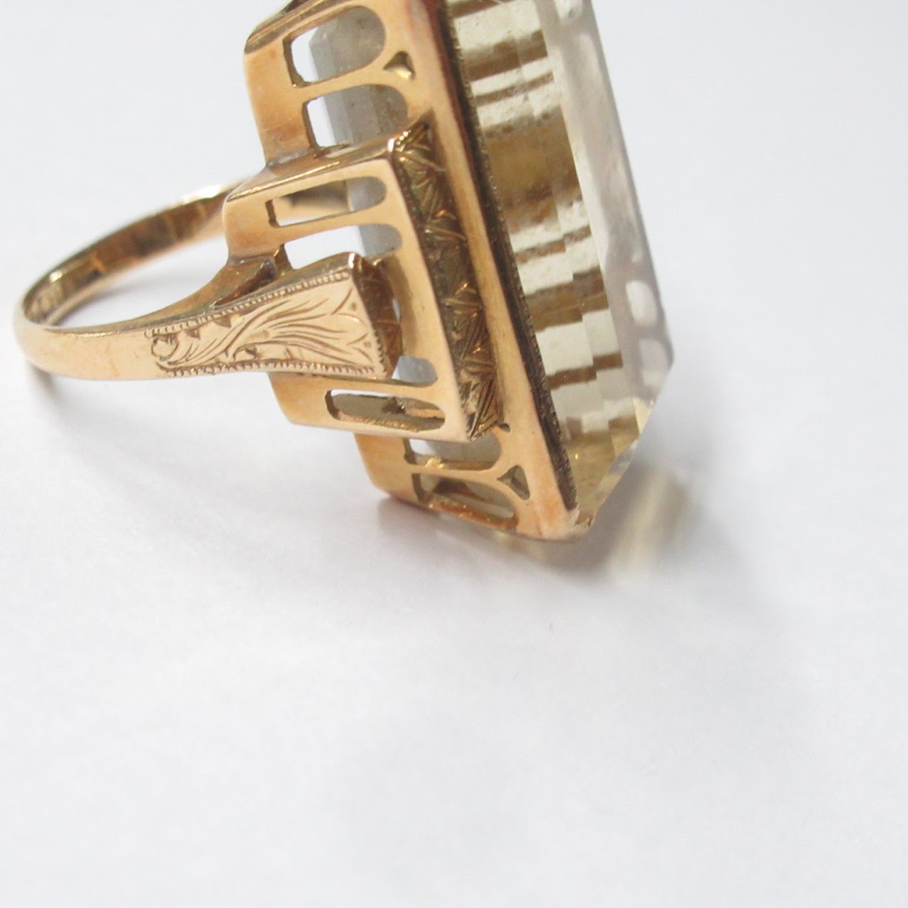 18K Gold & Citrine Ring