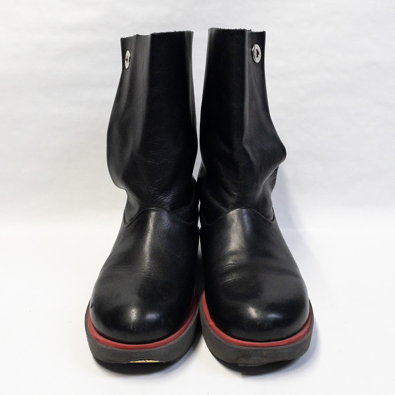 Jil Sander Navy Leather Boots