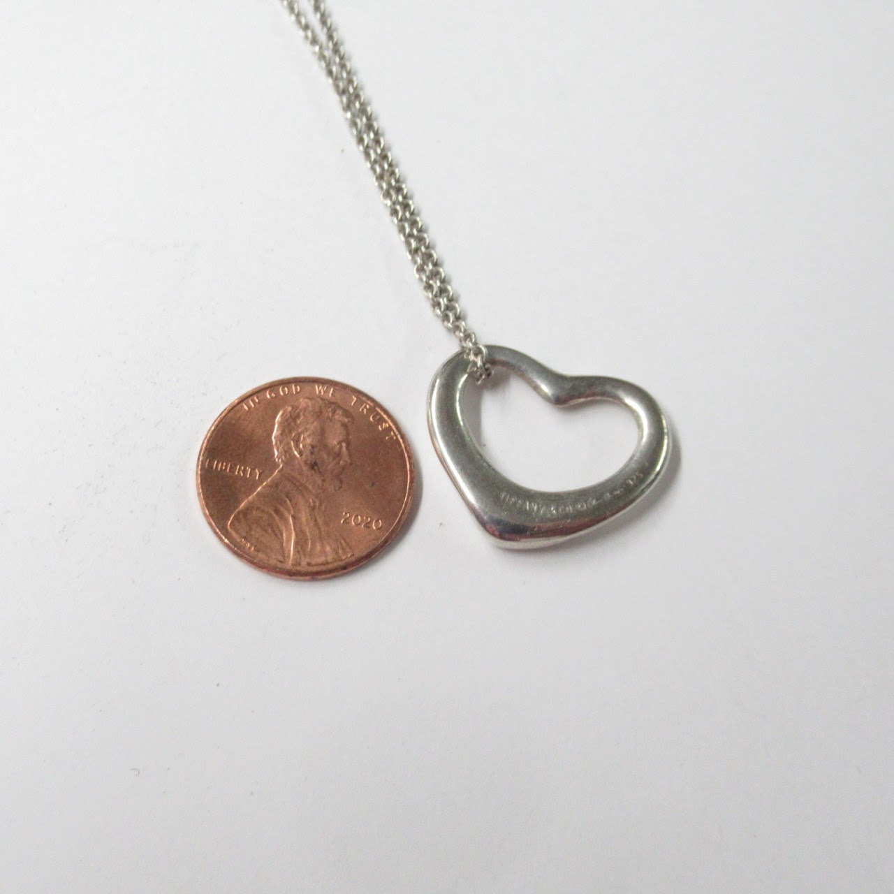 Tiffany & Co. Sterling Silver Elsa Peretti Heart Necklace