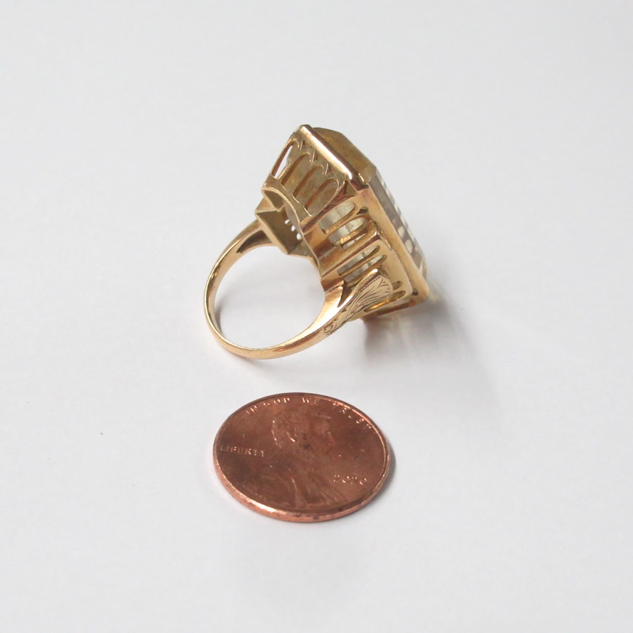 18K Gold & Citrine Ring