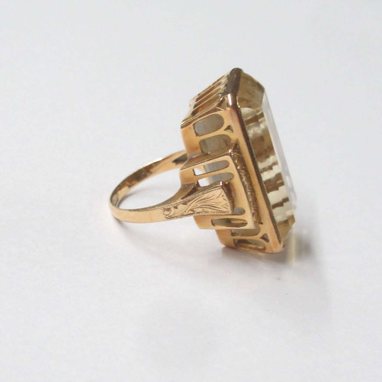 18K Gold & Citrine Ring