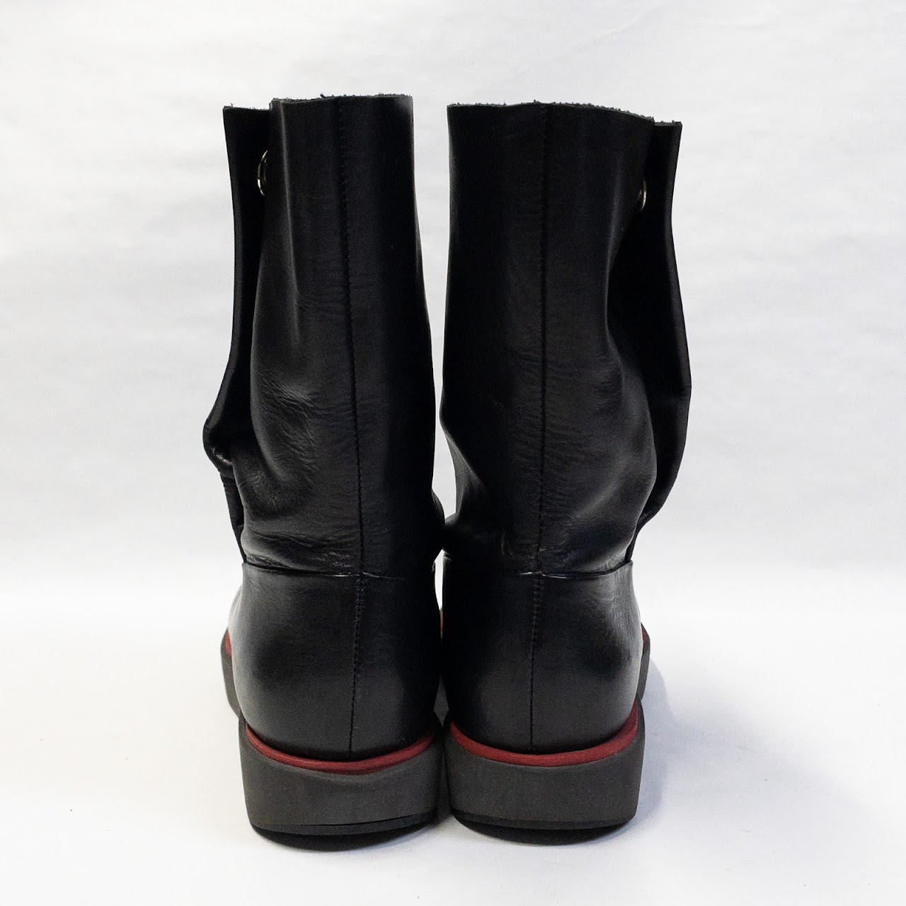 Jil Sander Navy Leather Boots