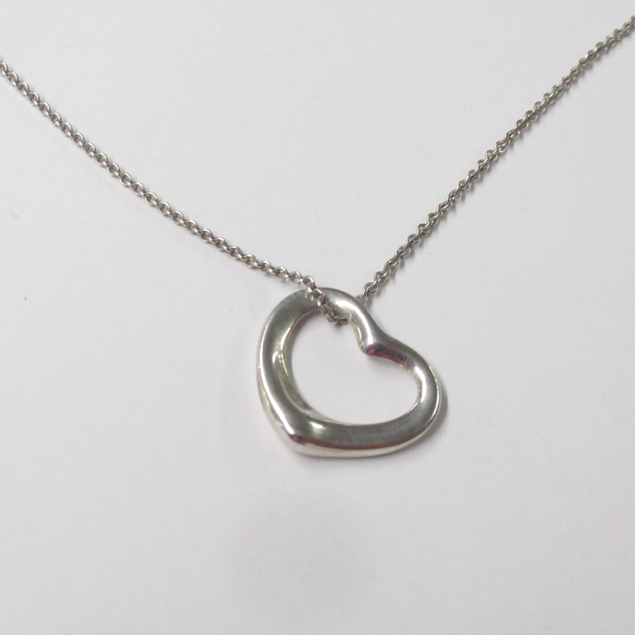 Tiffany & Co. Sterling Silver Elsa Peretti Heart Necklace