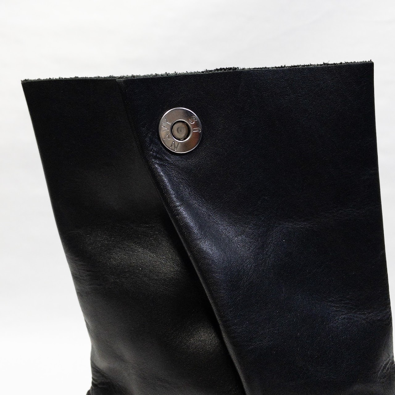 Jil Sander Navy Leather Boots