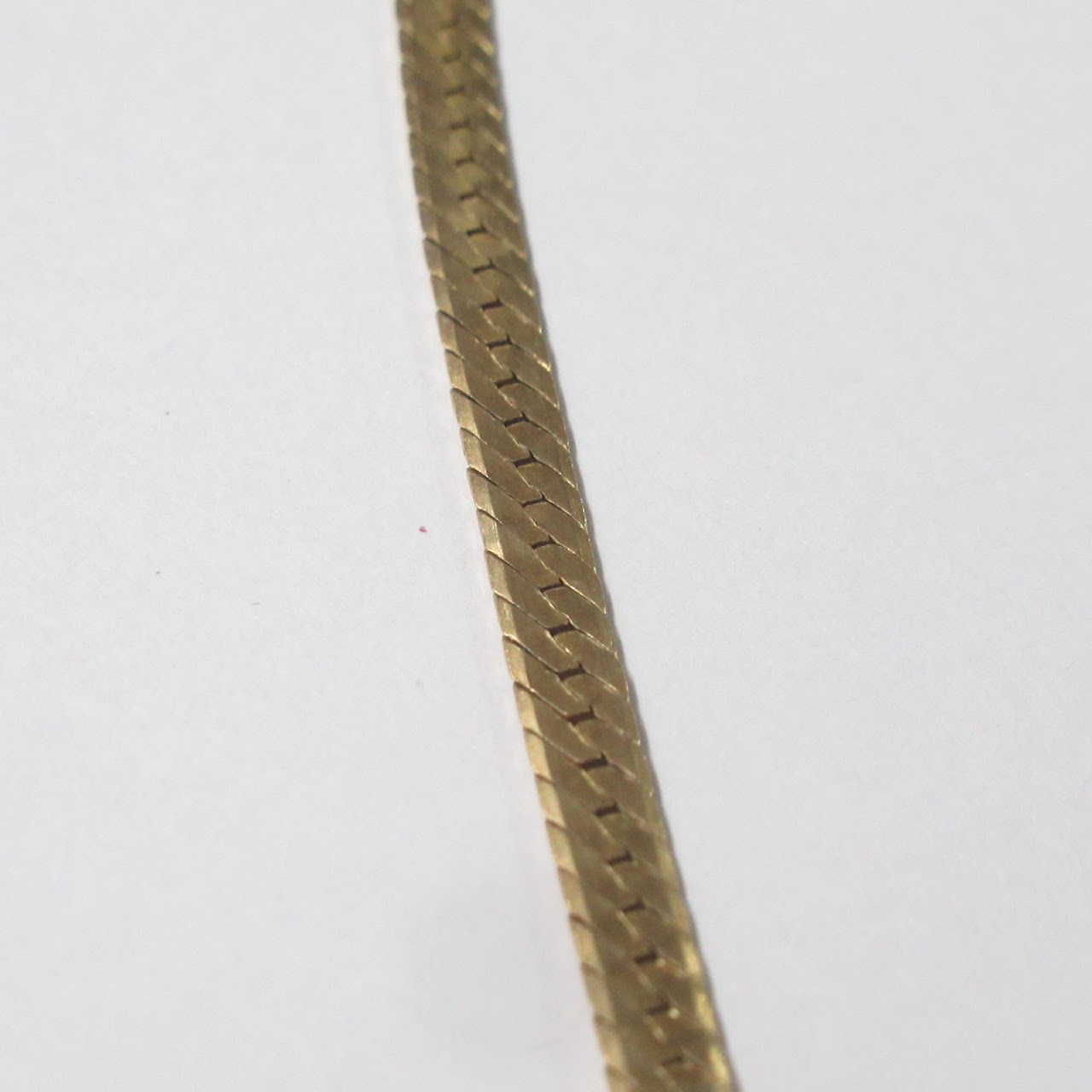 14K Gold Flat Chain Necklace