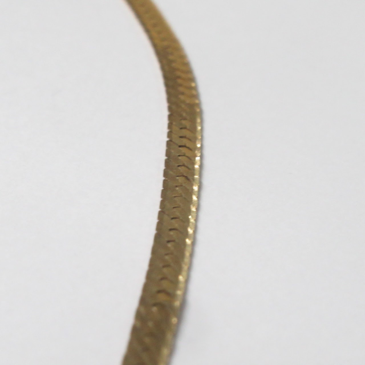 14K Gold Flat Chain Necklace