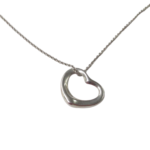 Tiffany & Co. Sterling Silver Elsa Peretti Heart Necklace