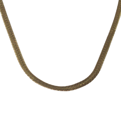 14K Gold Flat Chain Necklace