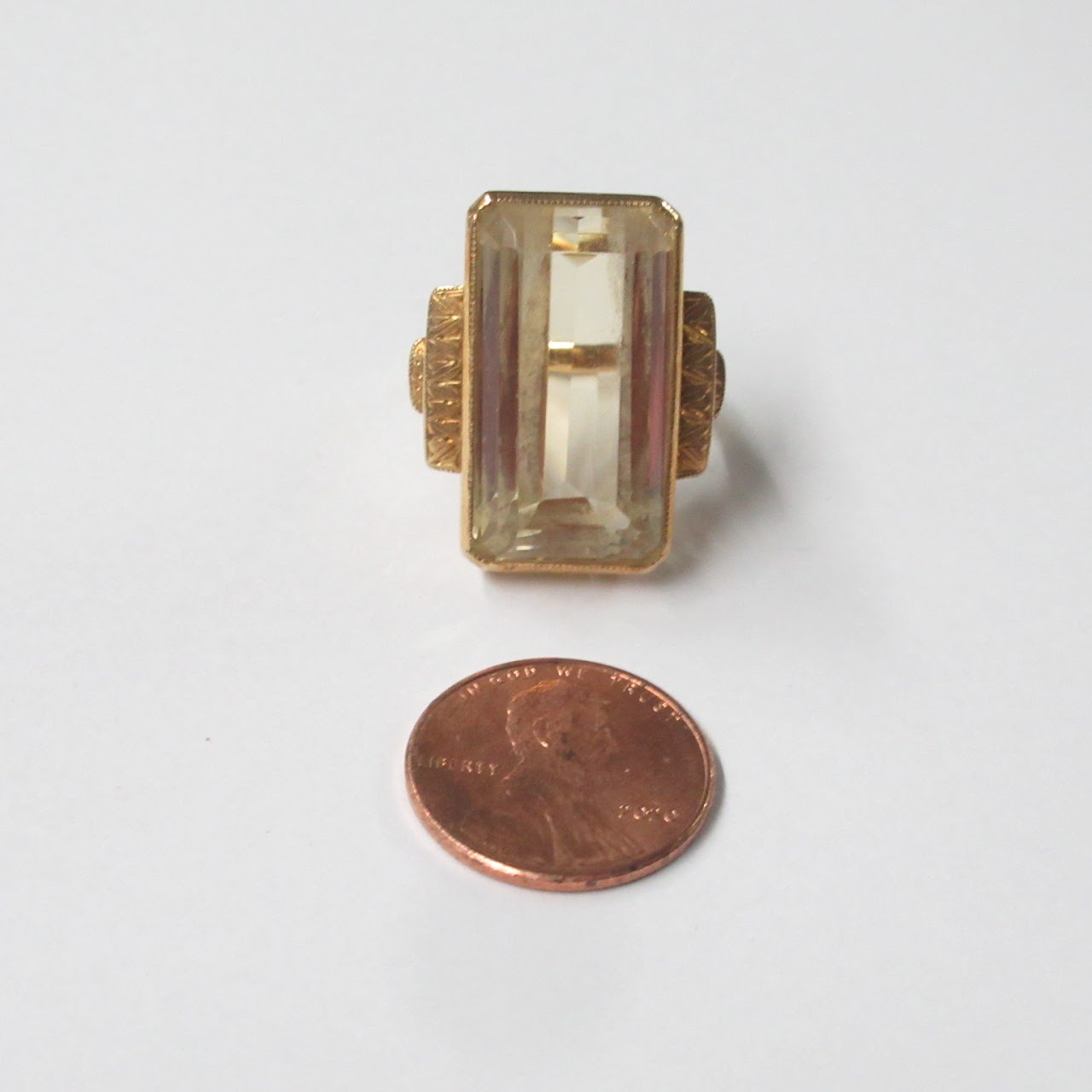 18K Gold & Citrine Ring