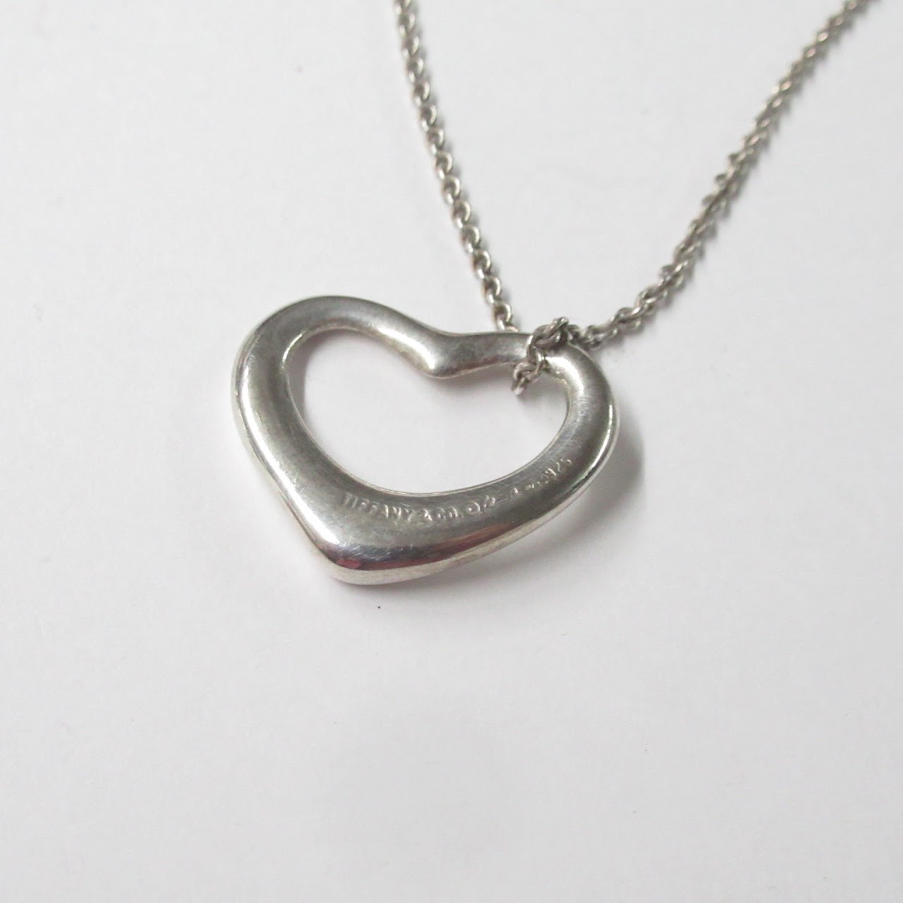 Tiffany & Co. Sterling Silver Elsa Peretti Heart Necklace