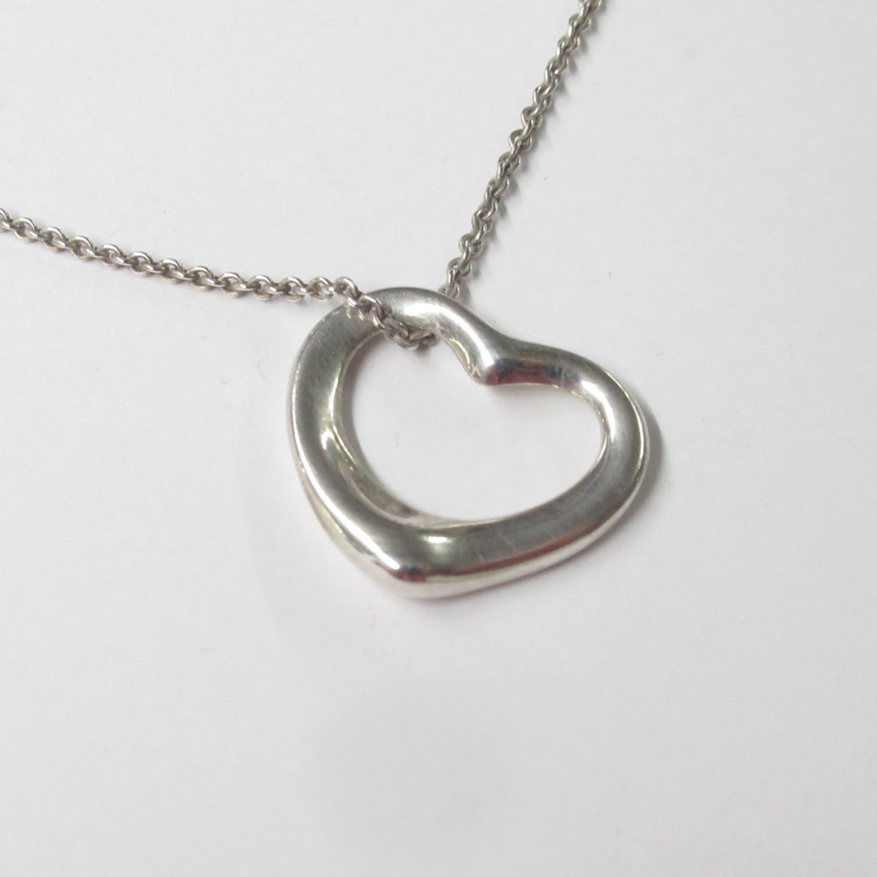 Tiffany & Co. Sterling Silver Elsa Peretti Heart Necklace