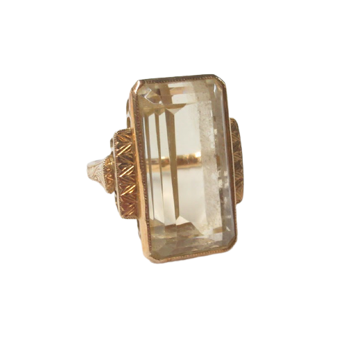 18K Gold & Citrine Ring