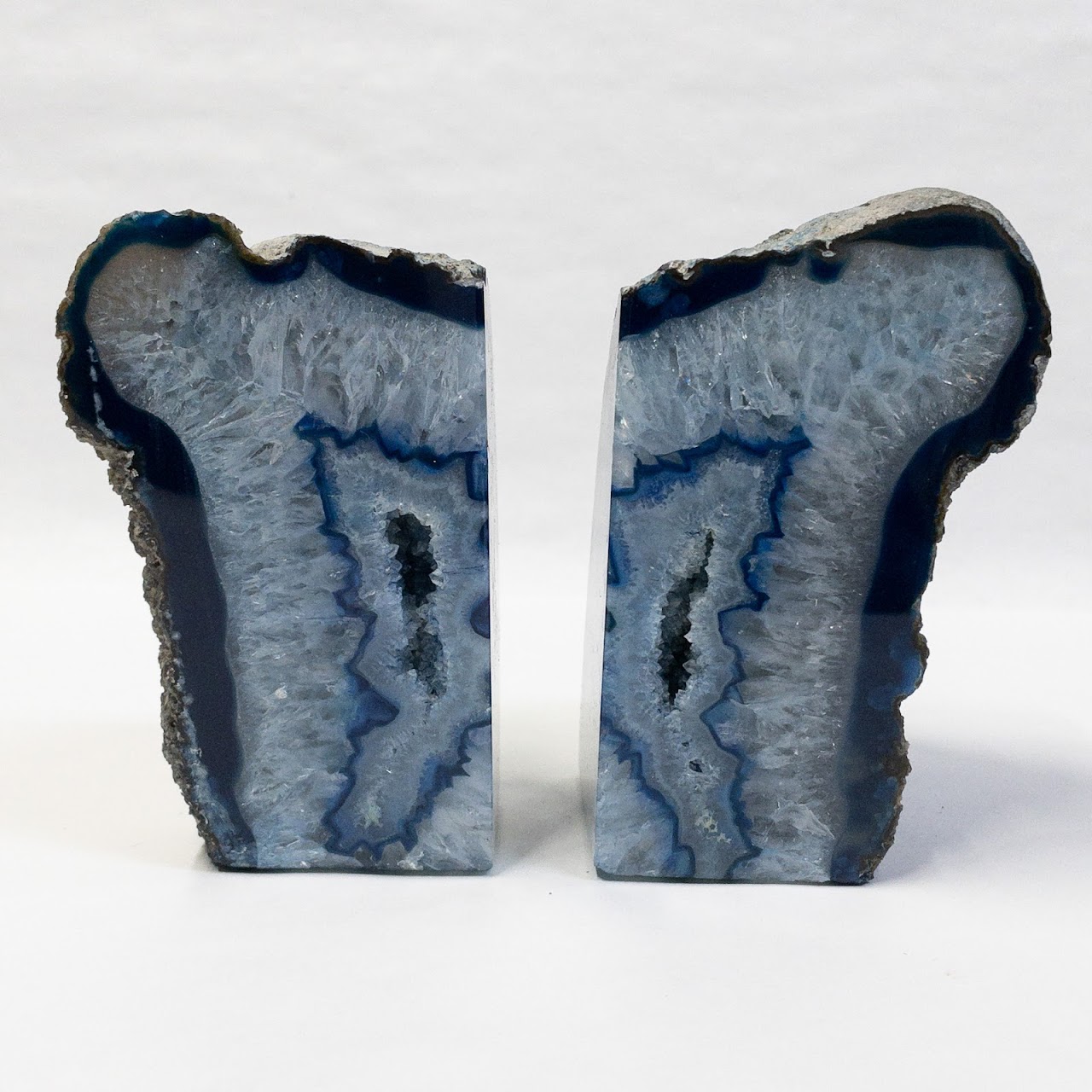 Agate Geode Bookends Pair