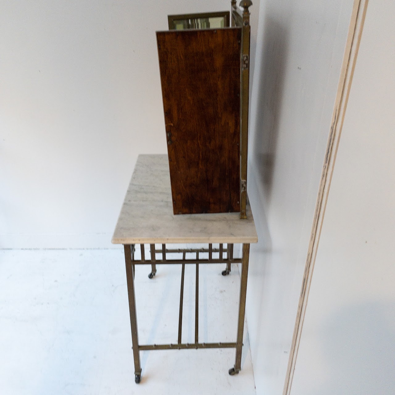 Vintage Marble and Brass Vanity Table