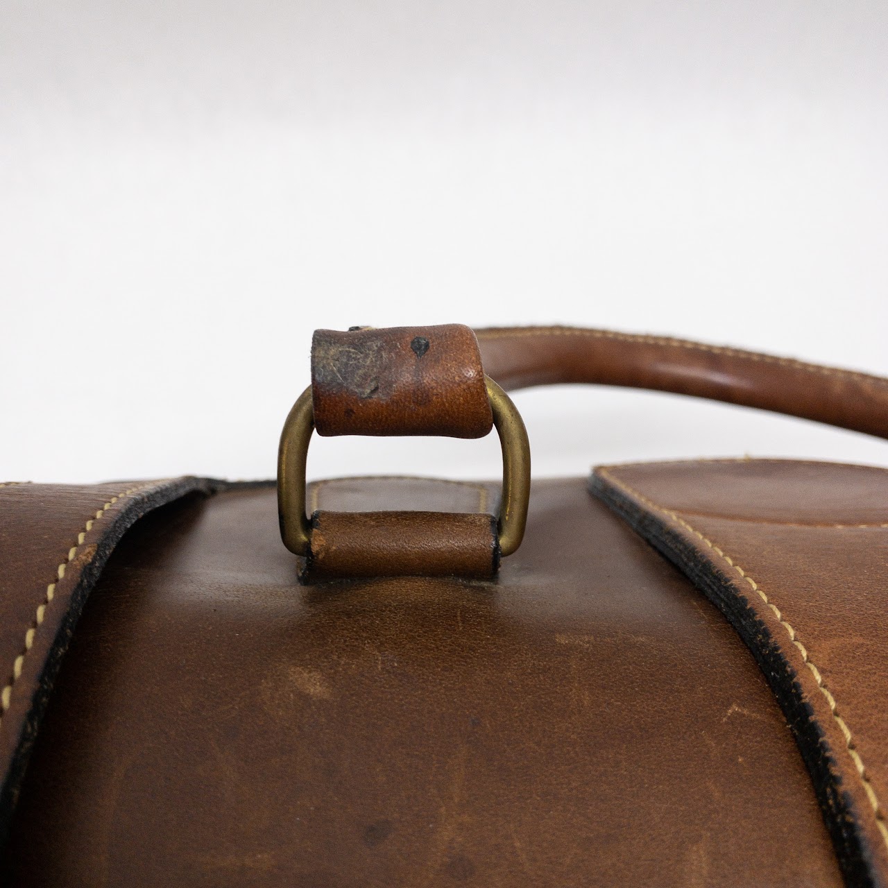 Vintage genuine The J Peterman Company canvas leather Gladstone travel bag