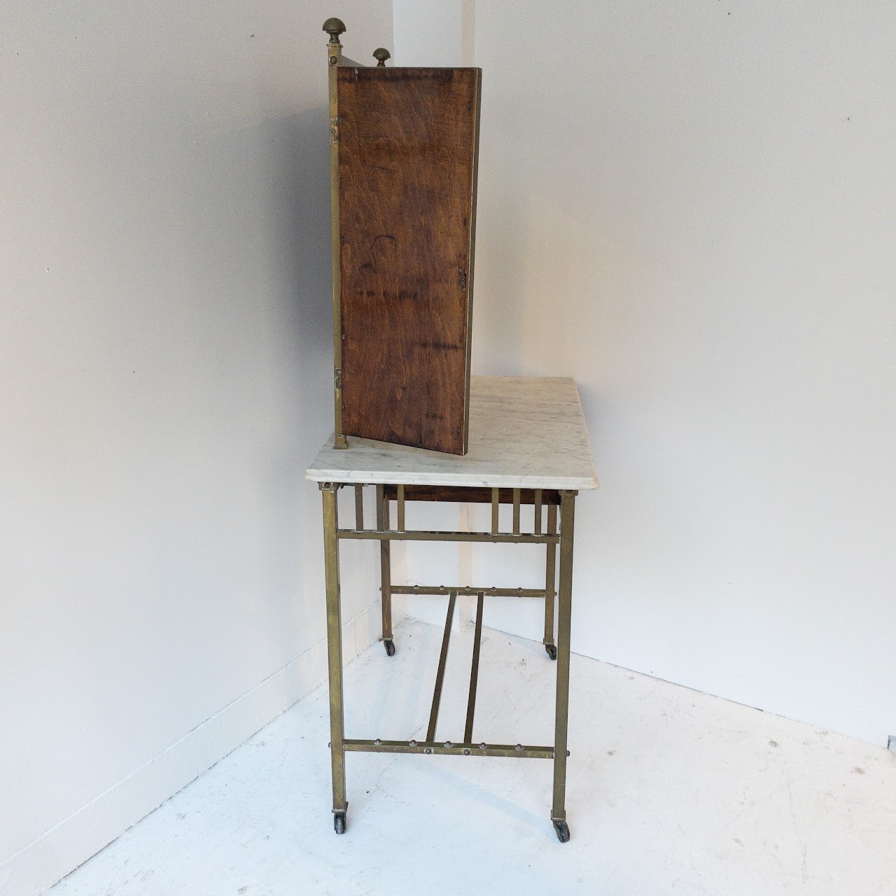 Vintage Marble and Brass Vanity Table