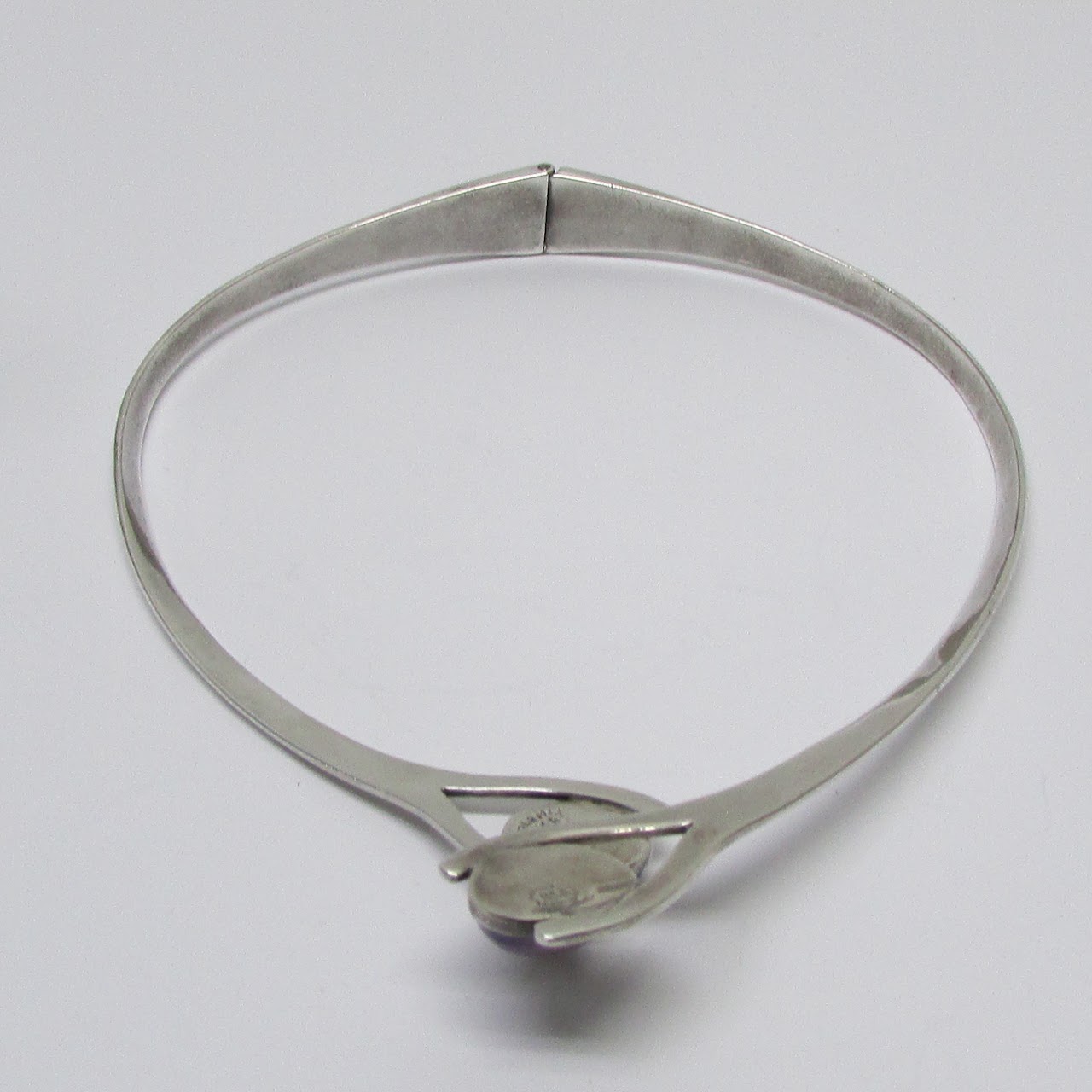 Sterling Silver & Amethyst Modernist Collar Necklace