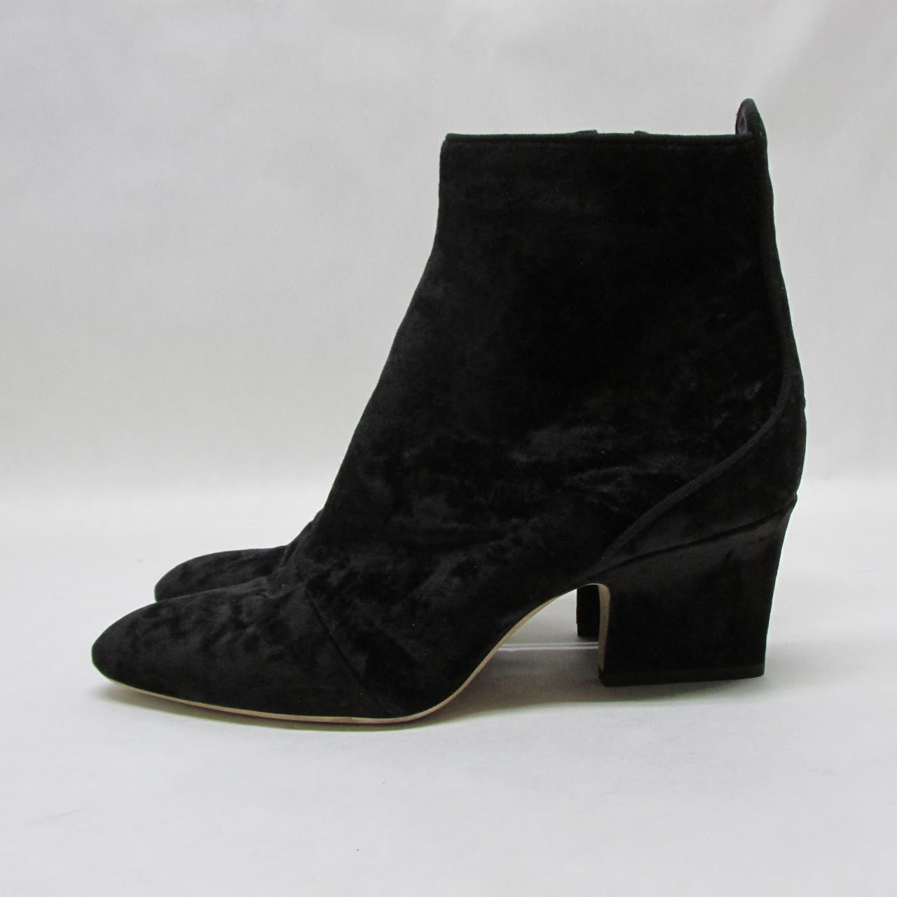 Jimmy Choo Crushed Black Velvet Ankle Booties