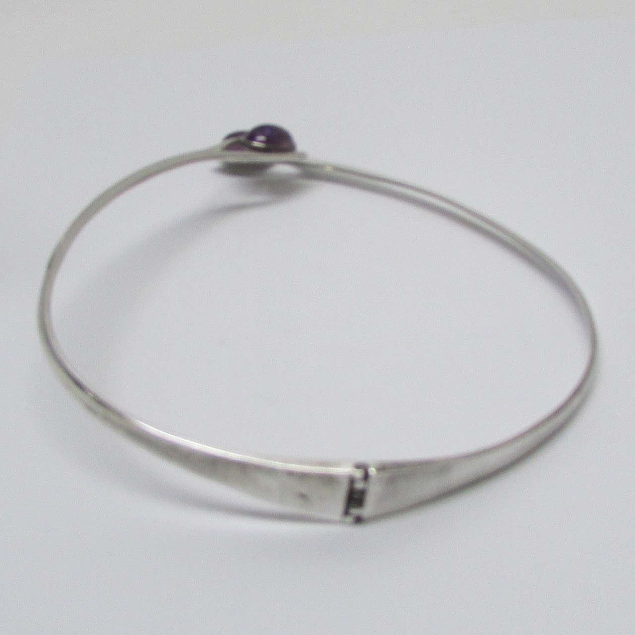 Sterling Silver & Amethyst Modernist Collar Necklace