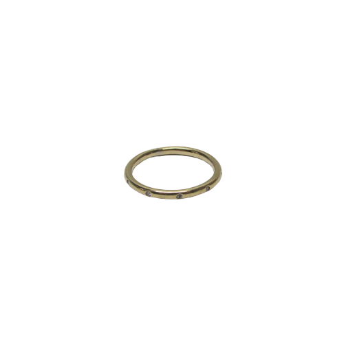 14K Gold & Diamond Thin Band Ring