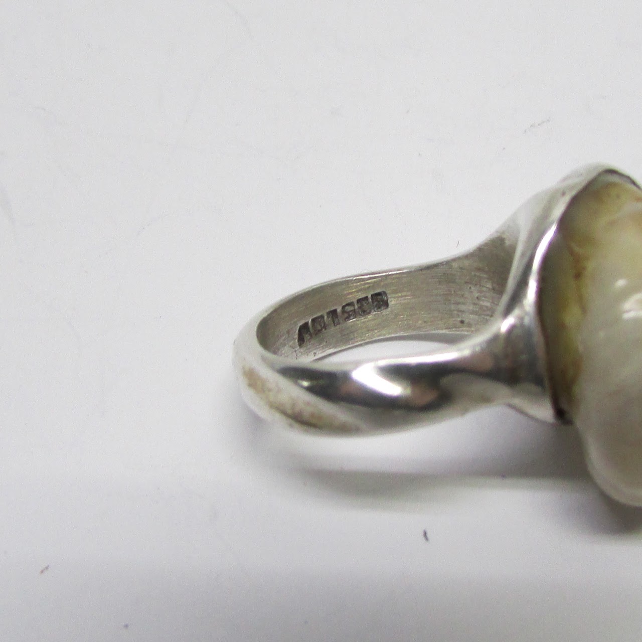 Sterling Silver & Shell Snail Ring