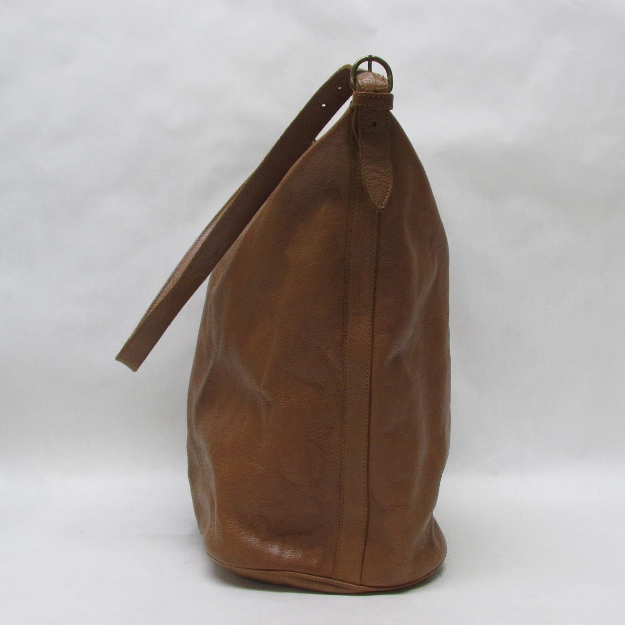 Il Bisonte Brown Leather Bucket Bag