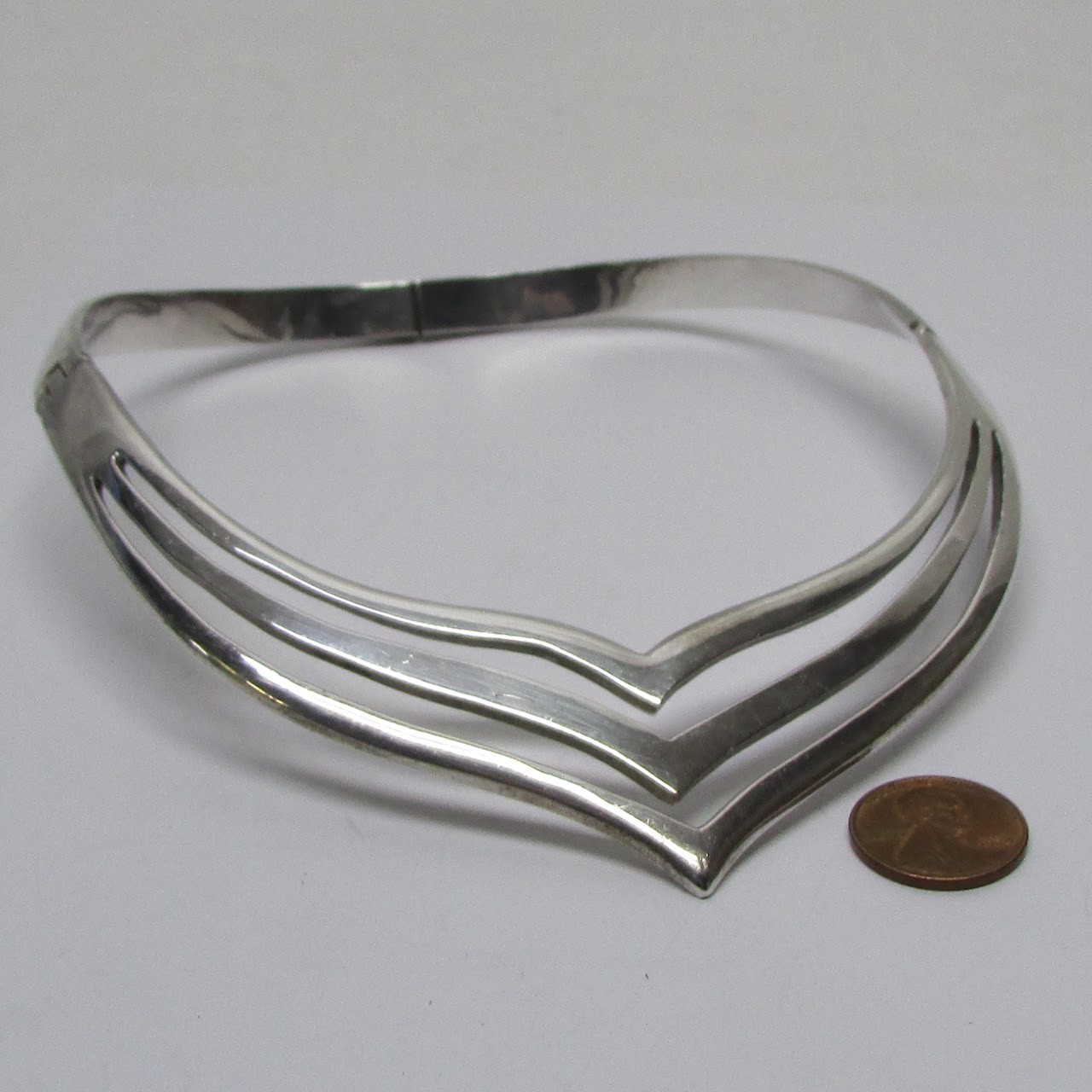 Sterling Silver Pointed Collar Necklace