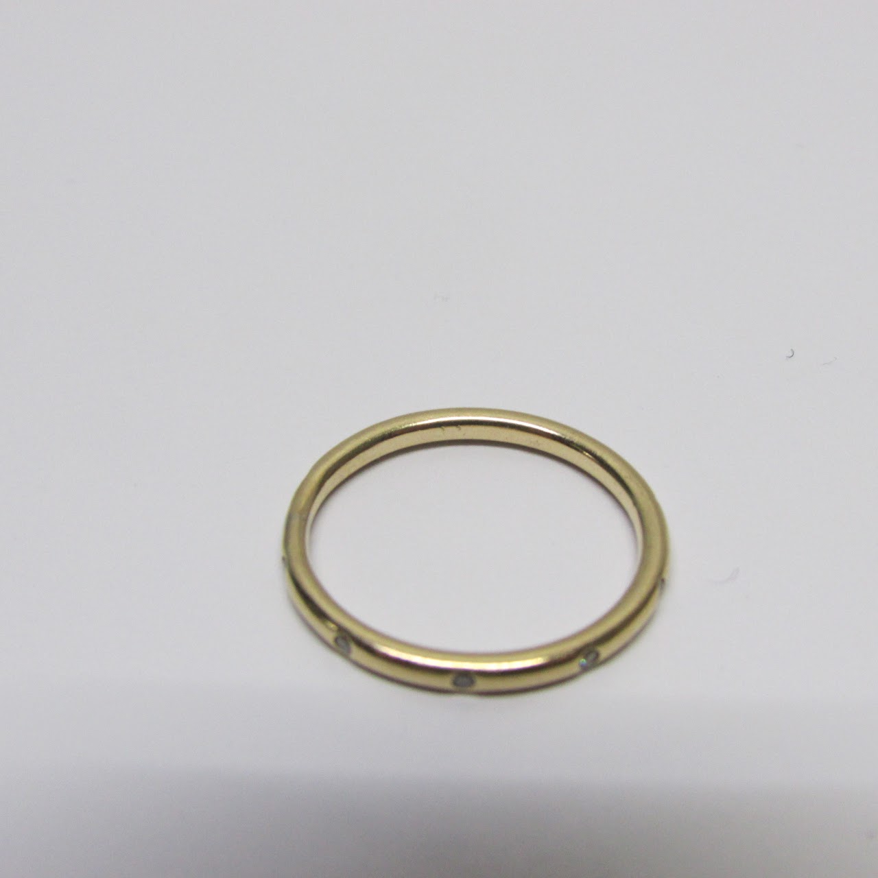 14K Gold & Diamond Thin Band Ring