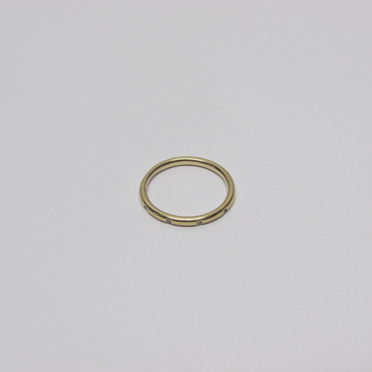 14K Gold & Diamond Thin Band Ring