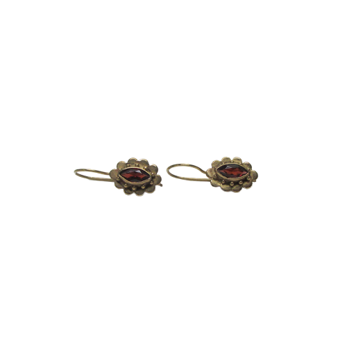 9K Gold & Tourmaline Earrings