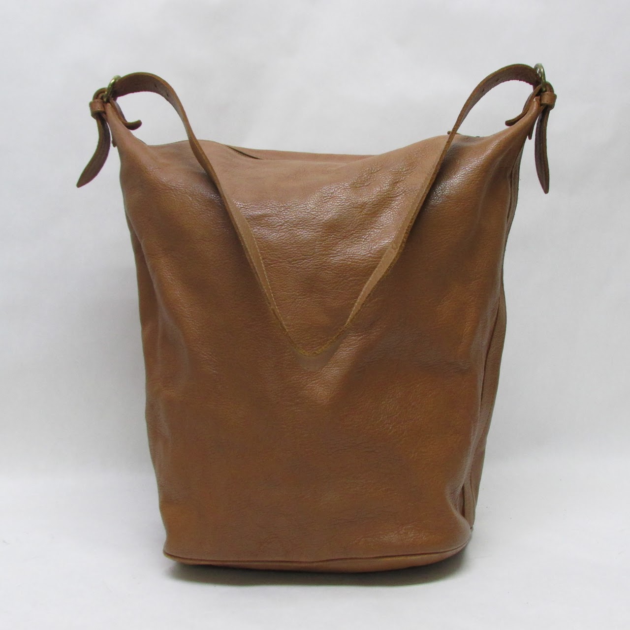 Il Bisonte Brown Leather Bucket Bag