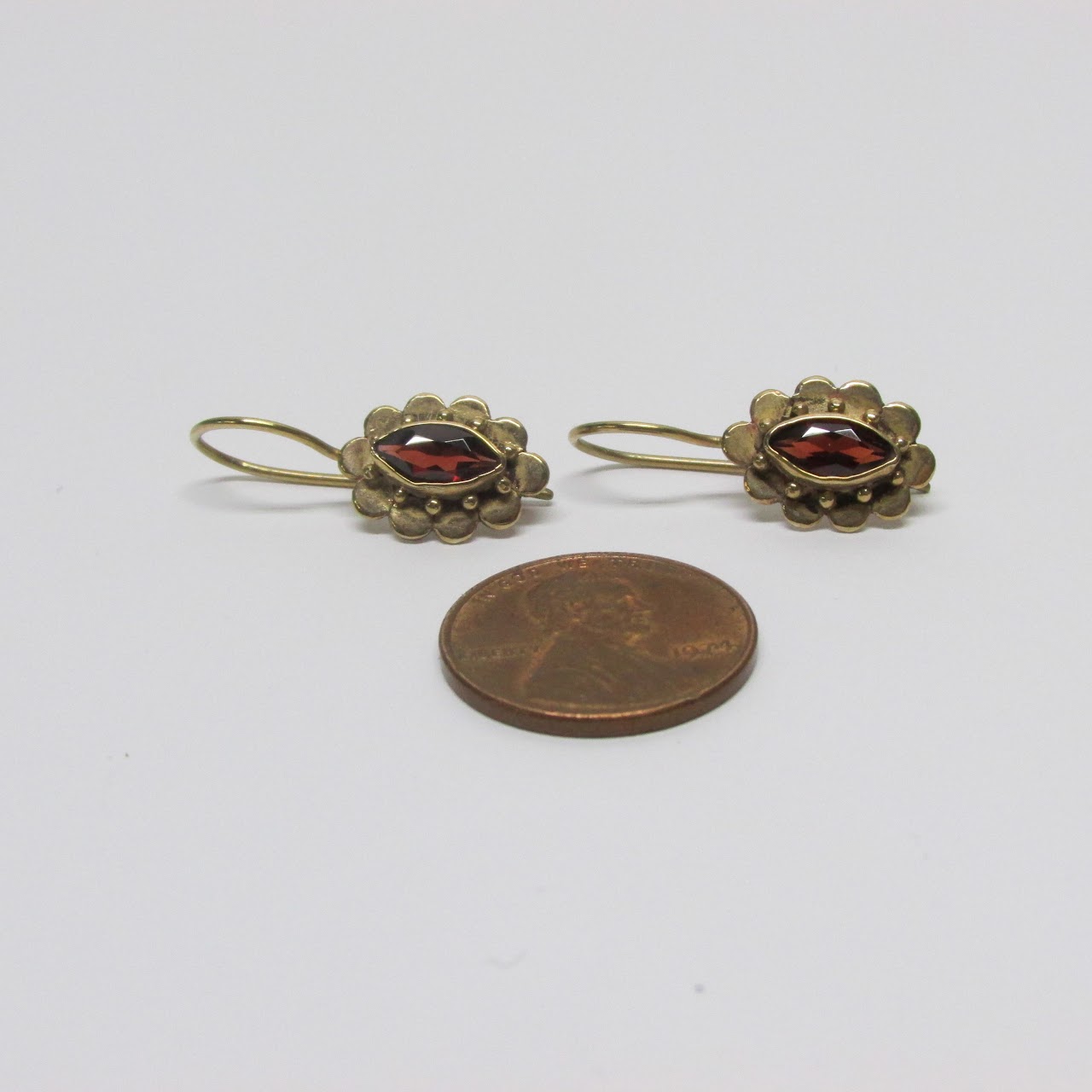 9K Gold & Tourmaline Earrings