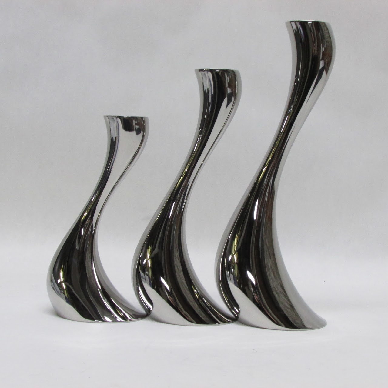 Georg Jensen NEW Cobra Collection Candle Holder Trio