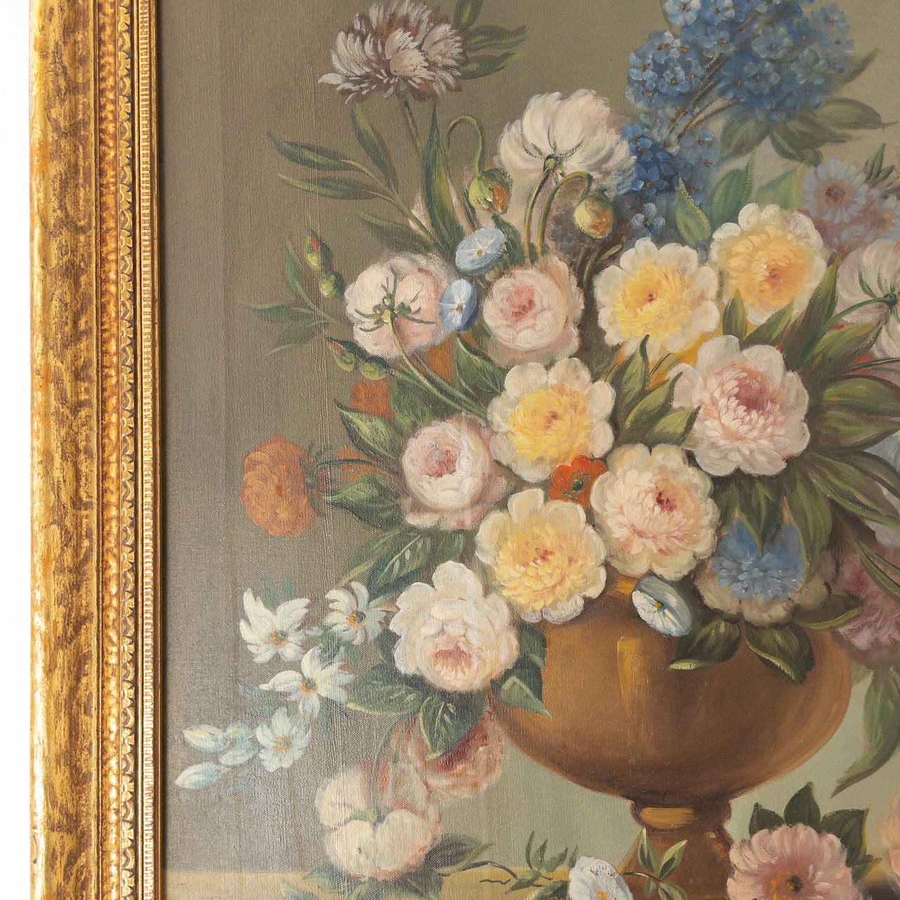 J. Bouder Signed Still Life Floral Painting