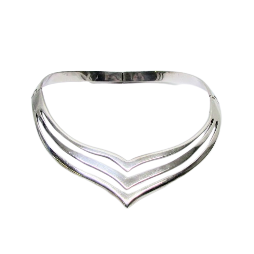 Sterling Silver Pointed Collar Necklace