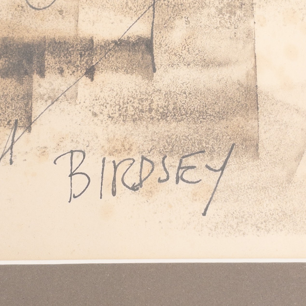 Birdsey Signed Ink & Graphite Mixed Media Drawing