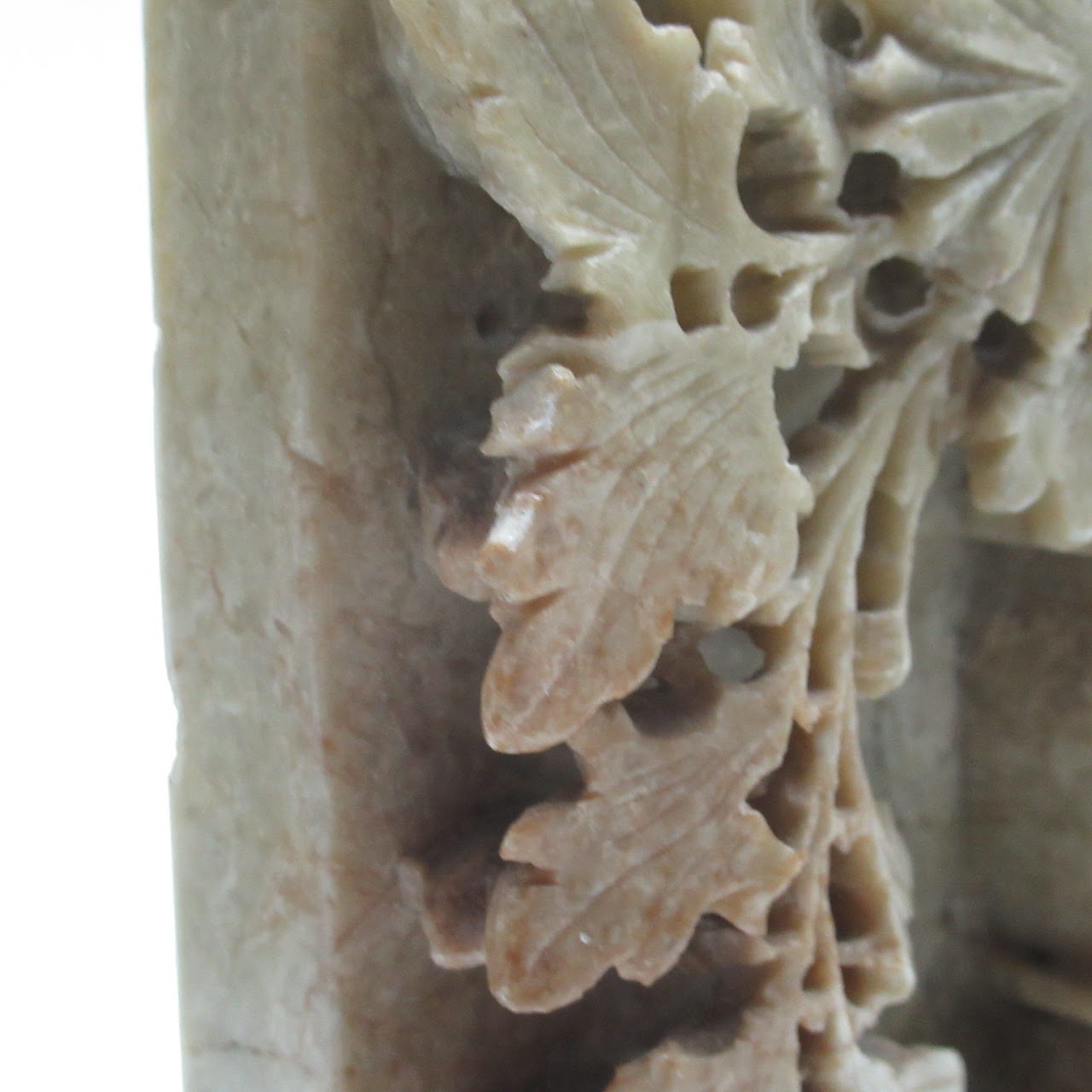 Carved Stone Bookends Pair