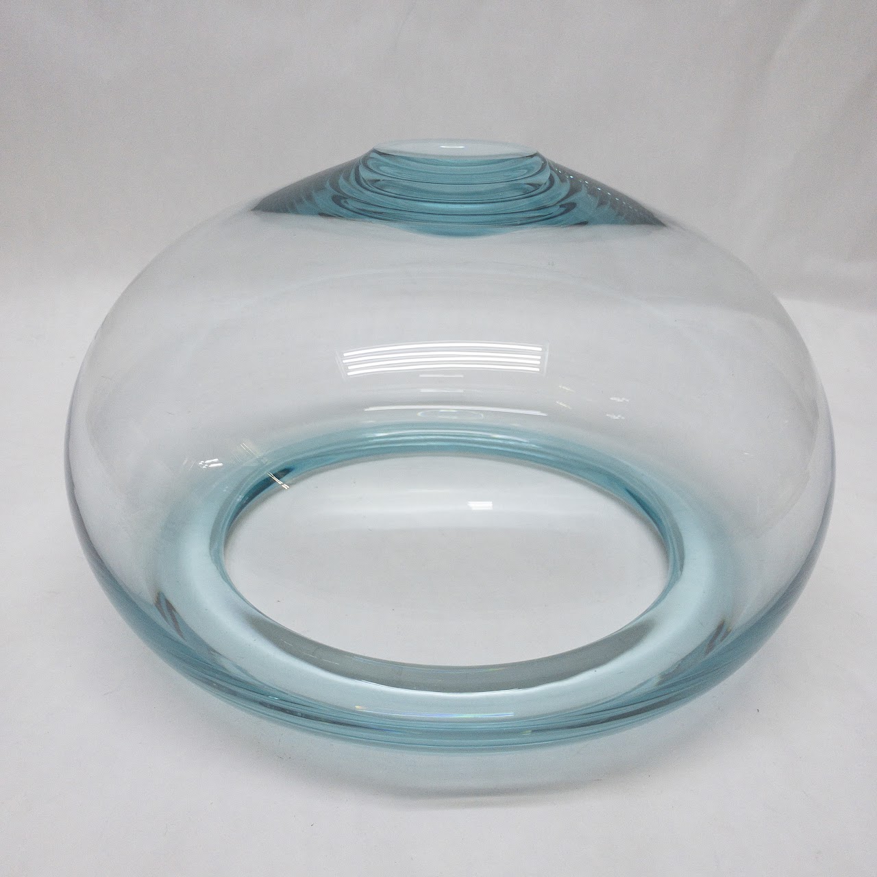 Royal Copenhagen Large Blue Crystal Bowl