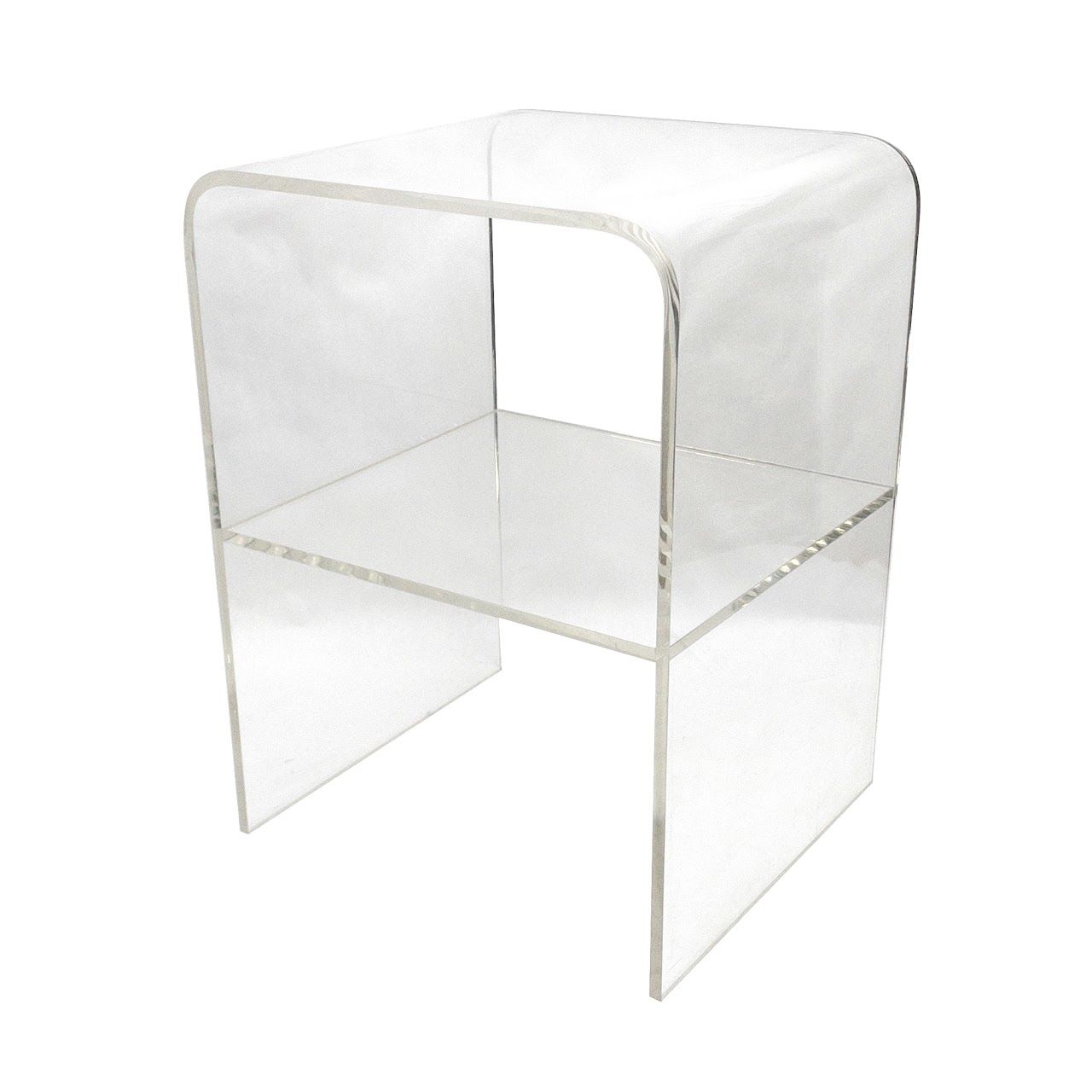 Lucite Two-Tier Side Table