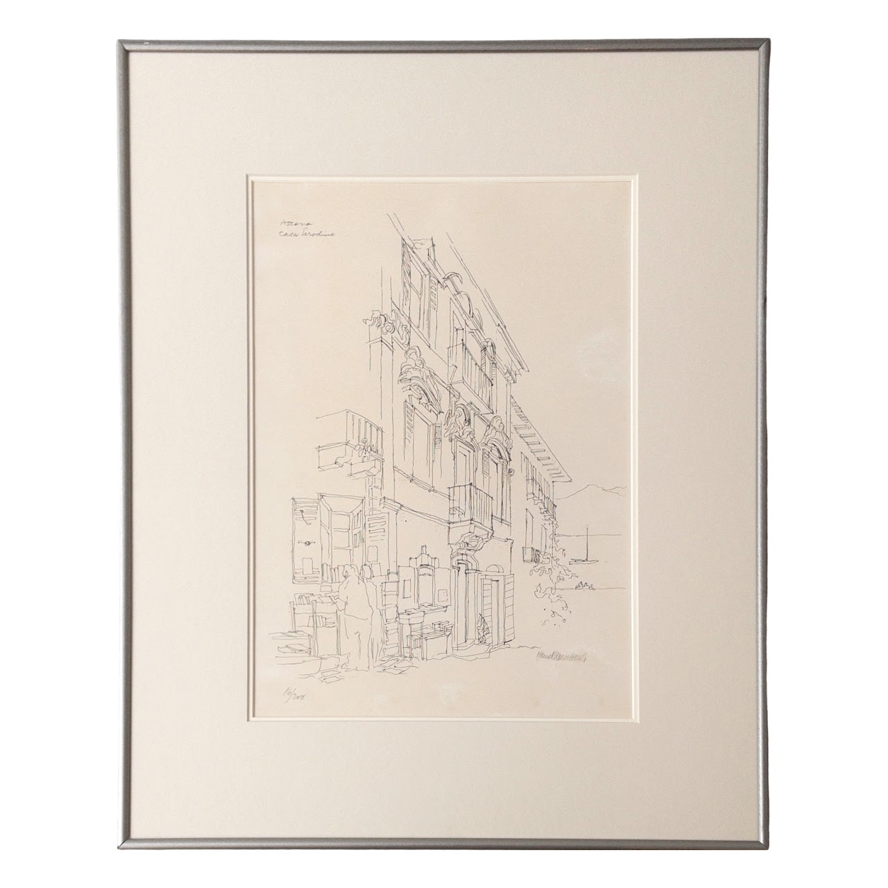 Signed 'Ascona, Casa Serodine' Lithograph