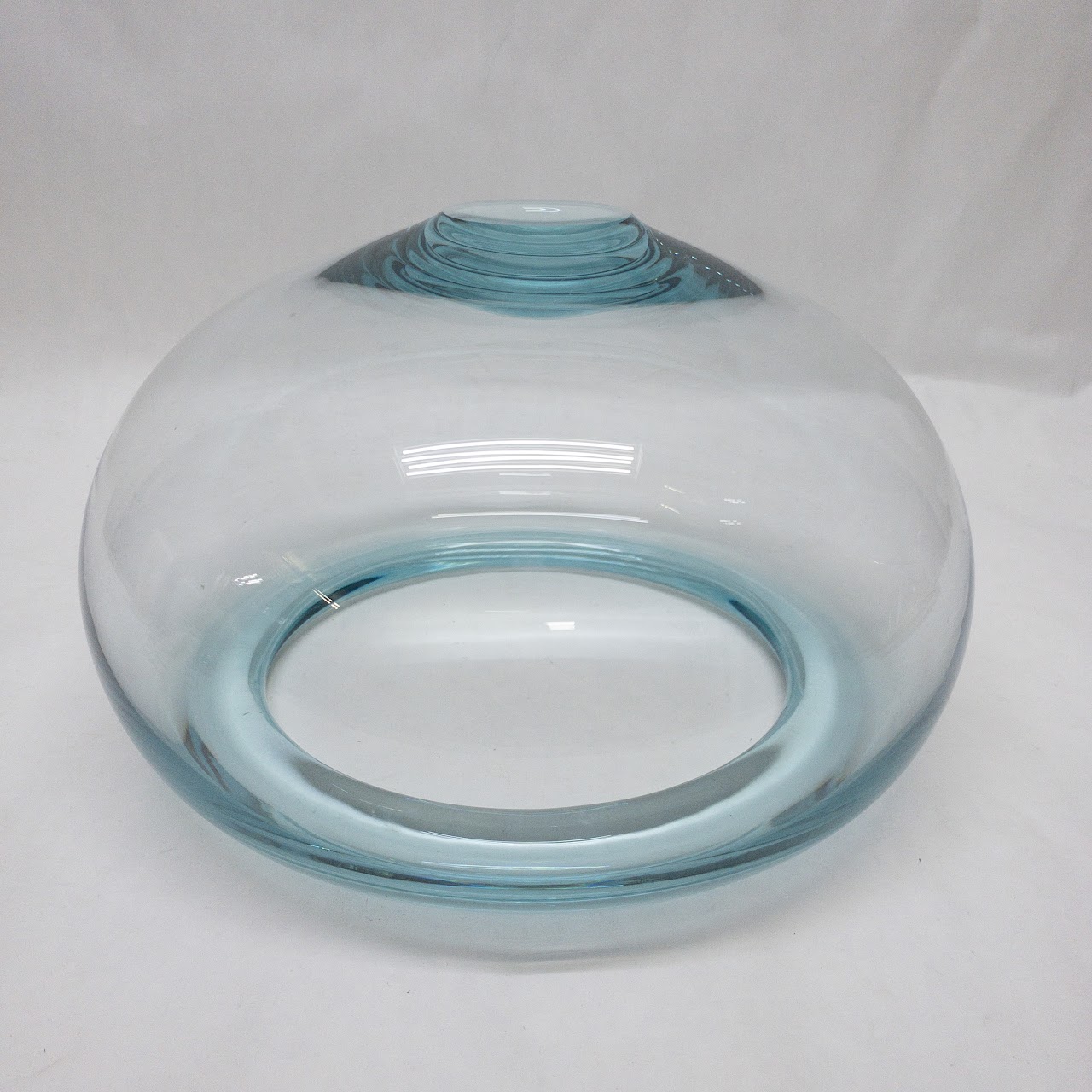 Royal Copenhagen Large Blue Crystal Bowl